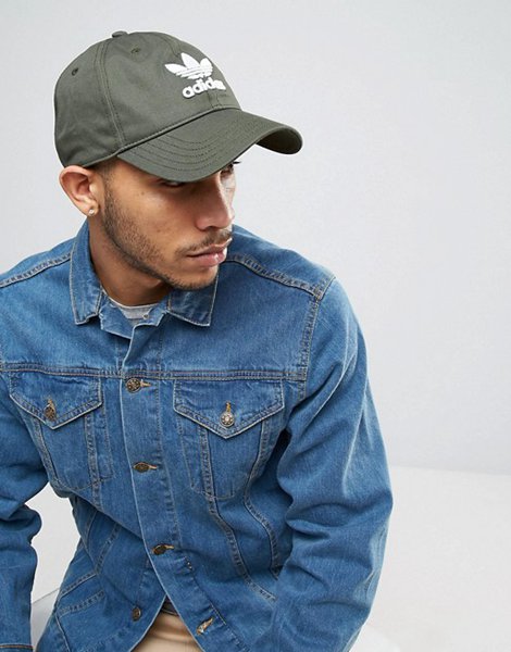 Cheap Adidas Originals Green Trefoil Cap For Men Outlet