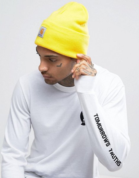 Cheap Carhartt Wip Yellow Watch Beanie For Men Outlet
