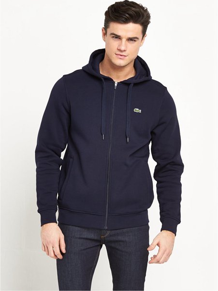 Cheap Lacoste Navy Zip Hoody For Men Sale