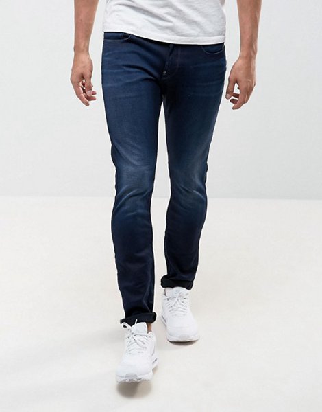 Designers G-Star Blue Jeans Defend Super Slim Skinny Fit Slander For Men Outlet
