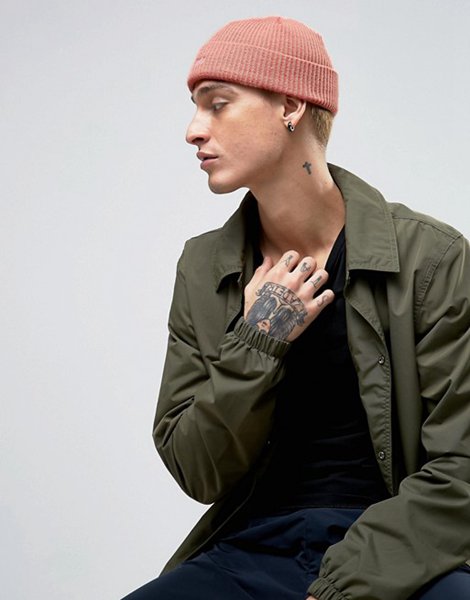 Designers Obey Pink Hangman Beanie For Men