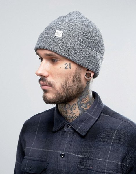Discounts Herschel Supply Co Grey Quartz Beanie For Men