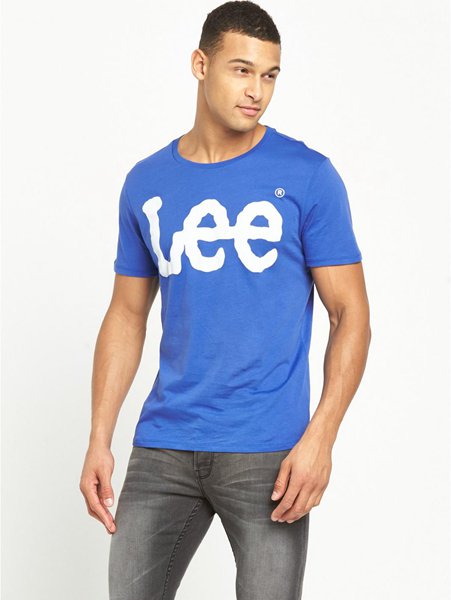 Discounts Lee Workwear Blue Logo Tshirt For Men