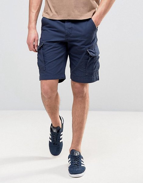 Jack & Jones Navy Blazer Intelligence Cargo Shorts For Men Sale