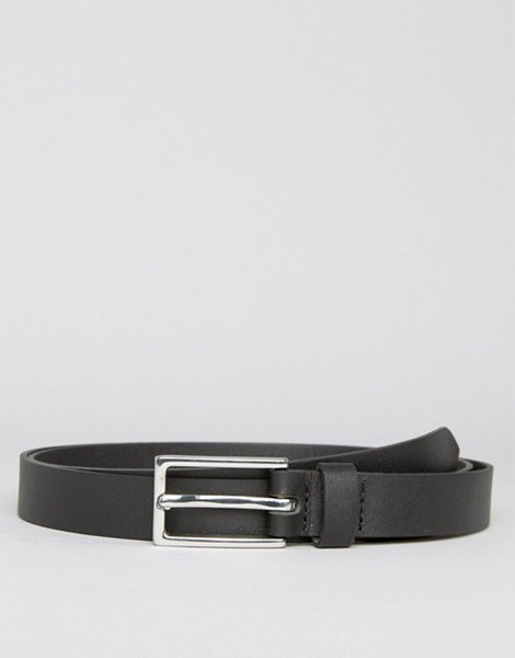 Latest Asos Black Smart Skinny Leather Belt For Men