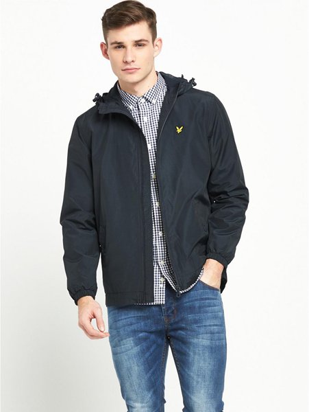 Stylish Lyle & Scott Navy Zip Through Hooded Jacket For Men Outlet