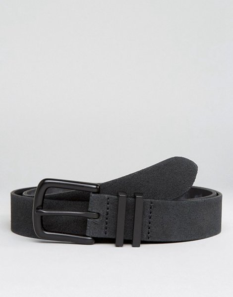 The Most Popular Asos Black Smart Suede Belt With Coated Keepers For Men Online