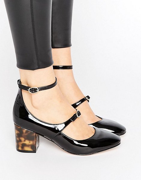 Asos Black Snapshot Block Heels For Women