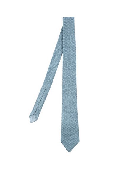 Cheap Gucci Light Blue Knitted Cotton Tie For Men