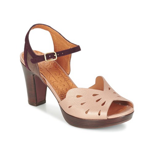 Chie Mihara Joho Pink/Brown Sandals For Women