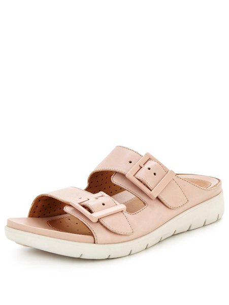 Clarks Un Harla Comfort Flat Nude Pink Sandals For Women