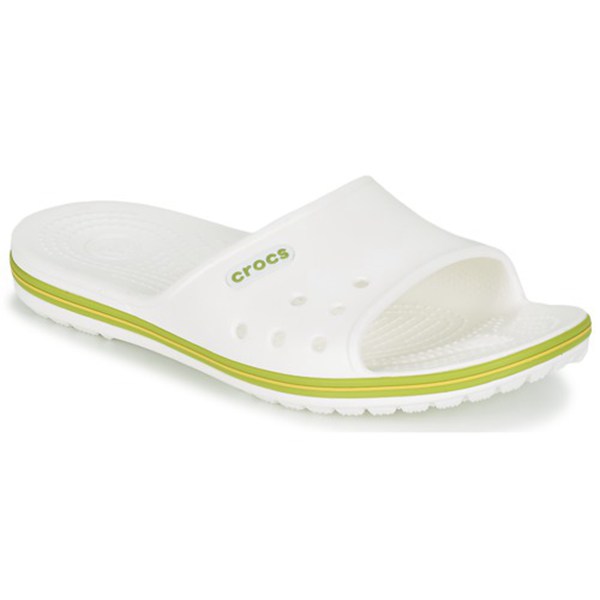 Crocs Crocband Ii Slide White/Volt/Green Flip Flops For Women
