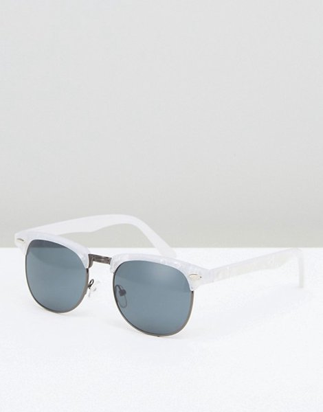 Discounts Asos White Retro Sunglasses For Men Online Sale