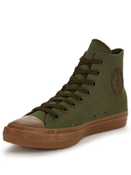 Latest Converse Chuck Taylor All Star Ii Hi-Tops Khaki/Gum Trainers For Men