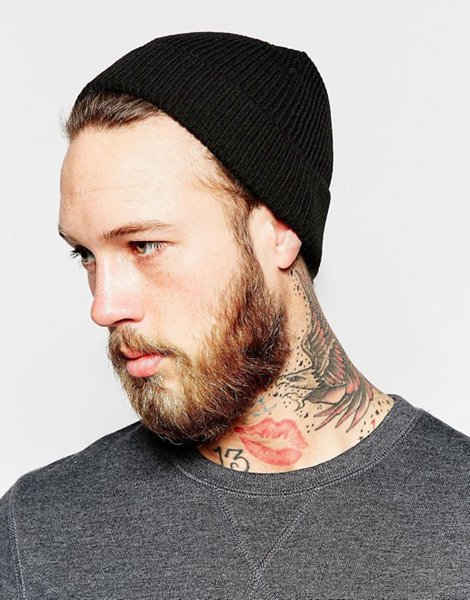 New Trendy Asos Black Fisherman Beanie For Men Online