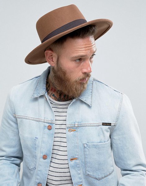 New Trendy Asos Camel Pork Pie Hat For Men Outlet