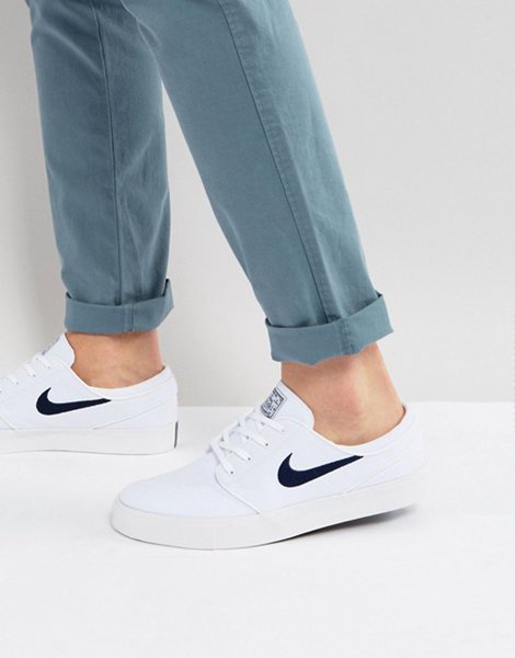 New Trendy Nike Sb White Zoom Stefan Janoski Canvas Trainers For Men Online