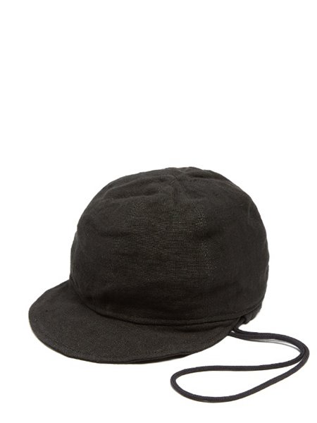 Stylish By Walid Washed Black Handkerchief Jockey Hat For Men Sale
