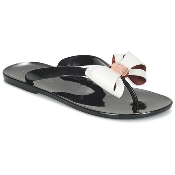 Ted Baker Rafeek Black/Cream/Pvc Flip Flops For Women