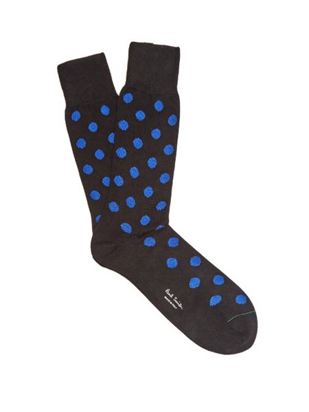 The Most Popular Paul Smith Black Polka-Dot Cotton-Blend Socks For Men Online
