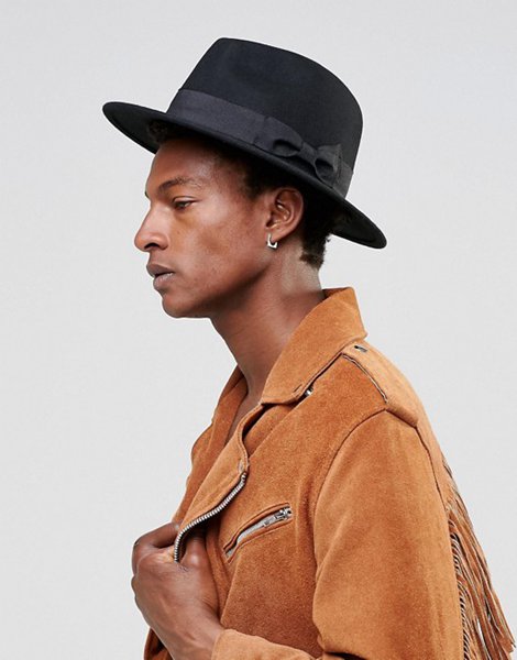 Designers Asos Black Fedora Hat For Men Online