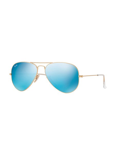 Designers Ray-Ban Gold Mirror Lense Aviator Sunglasses For Women Online Sale