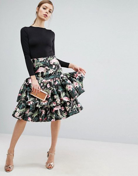 Discounts Asos Print Prom Skirt For Women On Sale