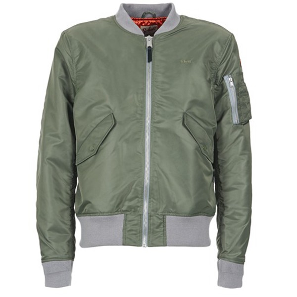 Discounts Schott Bomber Khaki Jacket For Men Sale