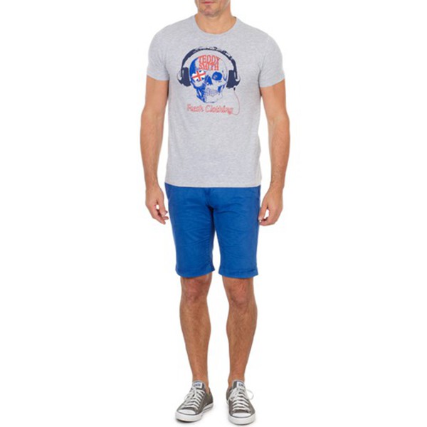 Discounts Teddy Smith Chino Blue Shorts For Men Online