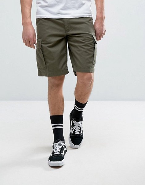 Discounts Vans Green Tremain Cargo Shorts For Men Sale