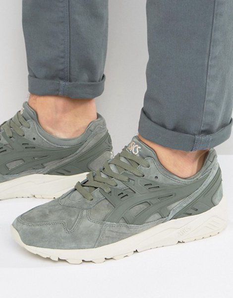 Latest Asics Green Gel-Kayano Suede Trainers For Men Outlet