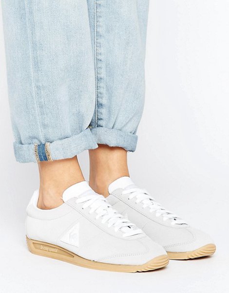 Le Coq Sportif Grey Suede Quartz Trainers For Women