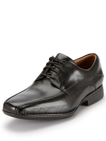New Trendy Clarks Francis Air Formal Black Leather Lace Up Shoes For Men On Sale