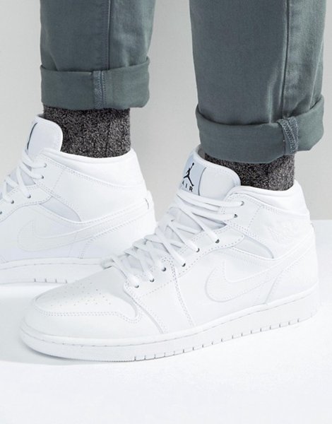 New Trendy Jordan White Air Jordan 1 Trainers For Men Outlet