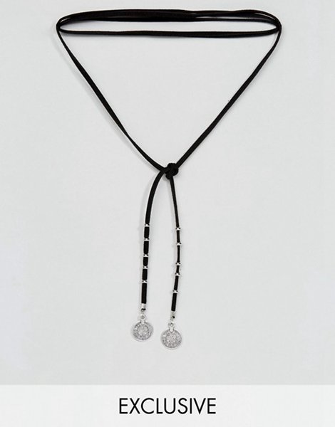 New Trendy Reclaimed Vintage Black Inspired Wrap Choker For Men On Sale