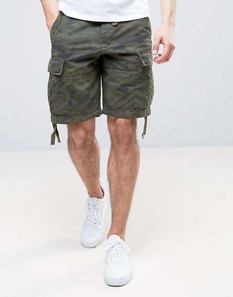 Stylish Abercrombie & Fitch Green Cargo Short For Men Online