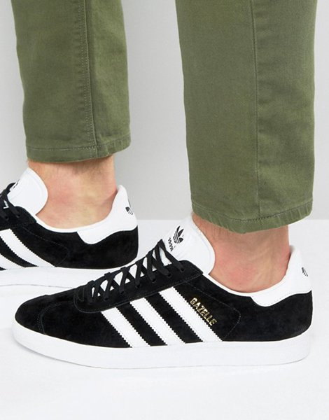 Stylish Adidas Originals Black Gazelle Trainers For Men