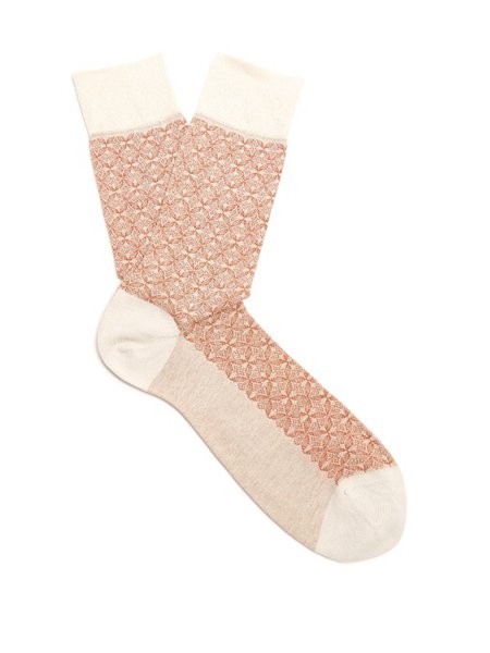 Stylish Falke Beige Mehndi Cotton-Blend Socks For Men Online Sale