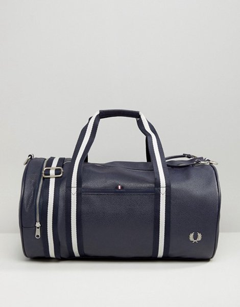 Stylish Fred Perry Navy Scotch Grain Barrel Bag For Men Online Sale