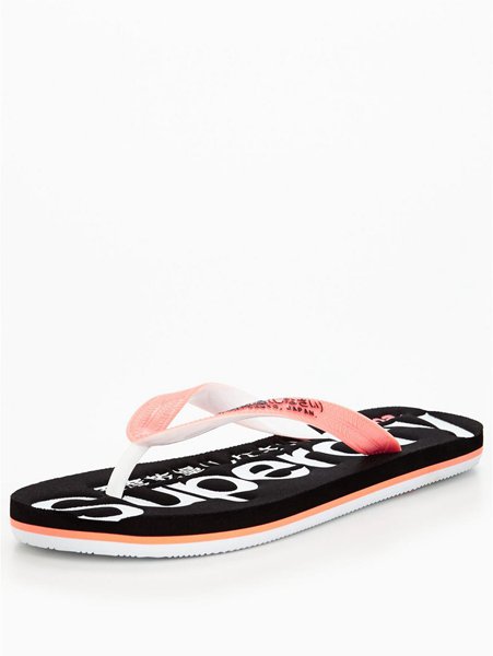 Superdry Scuba Fluro Coral Flip Flops For Women