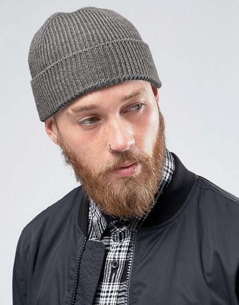 The Hottest Styles Asos Grey Fisherman Beanie For Men Online