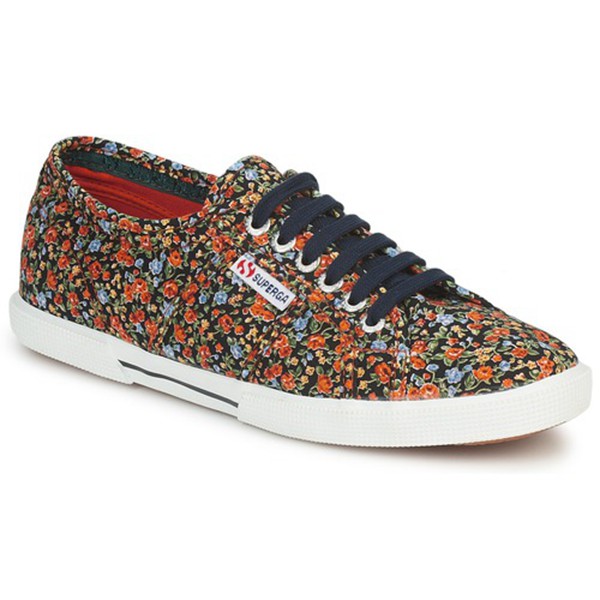 The Hottest Styles Superga 2950 Fabric Dark Blue/Orange Low Top Trainers For Men Outlet