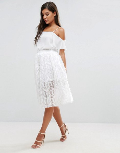 The Most Popular Rare Cream London 3d Floral Mesh Prom Skirt For Women On Sale