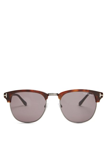 The Most Popular Tom Ford Tonal Brown Henry Acetate Sunglasses For Men Online