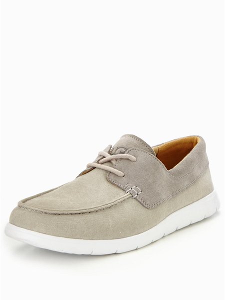Ugg Catton Canvas Grey Lace Up Shoes For Men