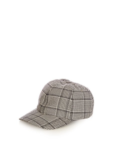 A.P.C. White Black Louis Prince Of Wales-Checked Cap For Men