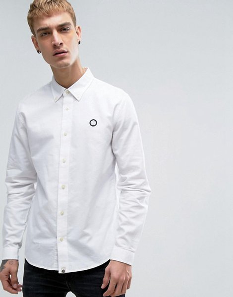 Cheap Pretty Green White Oxford Shirt For Men Online Sale