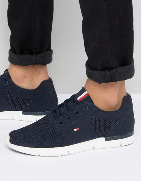 Cheap Tommy Hilfiger Navy Tobias Runner Trainers For Men On Sale