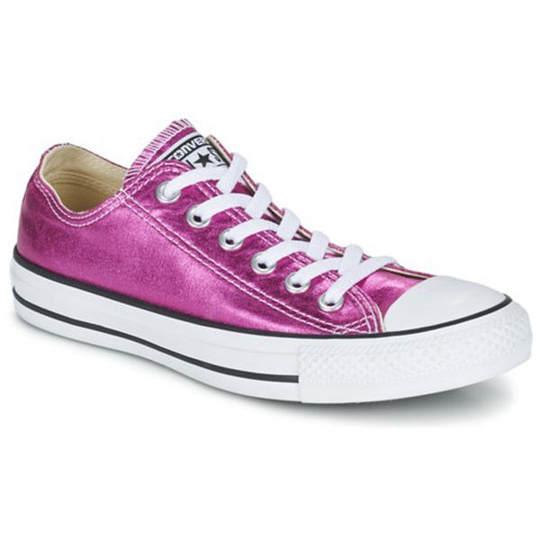 Converse Chuck Taylor All Star Seasonal Metallics Ox Pink/Black/White Low Top Trainers For Women