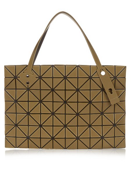 Discounts Bao Bao Issey Miyake Khaki Green Triangular Panels Tote For Men